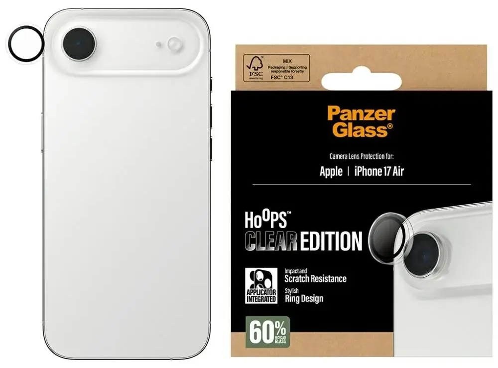 PanzerGlass Hoops Tempered Glass Lens Screen Protector for iPhone Air