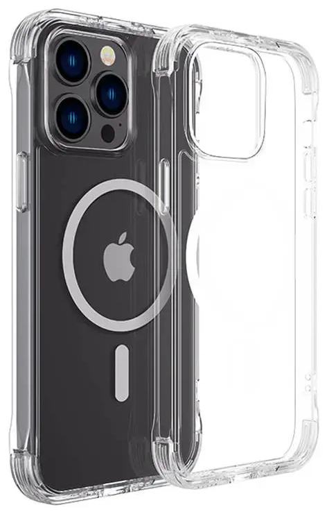 Joyroom JR-14H5 caurspīdīgs magnētisks aizsargmaciņš Apple iPhone 14 6.1" ar āķīšiem un statīvu (saderīgs ar MagSafe)