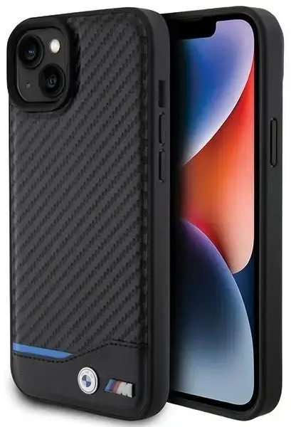 BMW BMHCP15M22NBCK iPhone 15 Plus | 14 Plus 6.7" czarny|black Leather Carbon