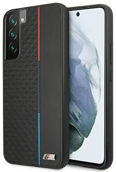 Etui BMW BMHCS22MTRTBK S22+ S906 czarny|black hardcase M Collection Triangles
