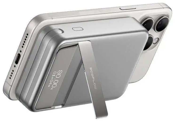 EcoFlow RAPID väline aku (powerbank) | 10000 mAh | 65W | USB-C, MagSafe | LED ekraan | hõbedane