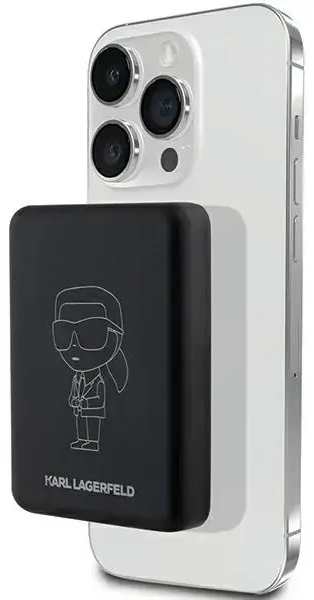 Karl Lagerfeld KLPBM5KIOTTGK NFT Outline Ikonik Power Bank | 5,000 mAh | MagSafe | black
