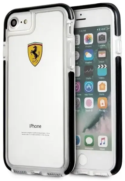 Ferrari Hardcase FEGLHCP7BK iPhone 7|8 SE 2020 | SE 2022 Shockproof transparent black