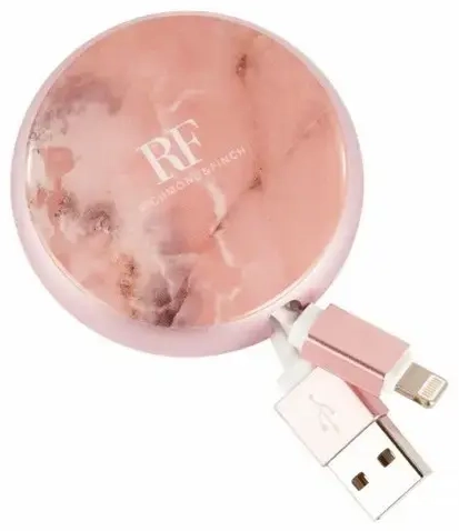 Richmond&Finch CW-114 andmeedastus- ja laadimiskaabel | USB-A kuni Lightning | roosa