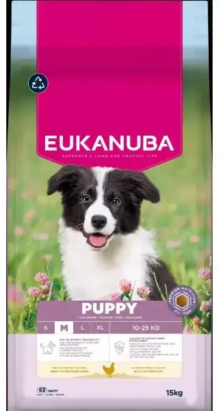 Sausa barība kucēniem - Eukanuba Puppy Medium Chicken, 15 kg