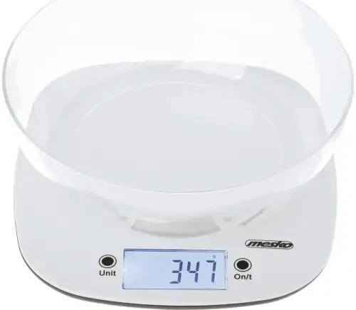 Mesko MS 3179W Virtuvės svarstyklės su dubeniu 1.4L