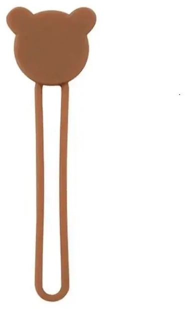 Silicone cable reel - brown