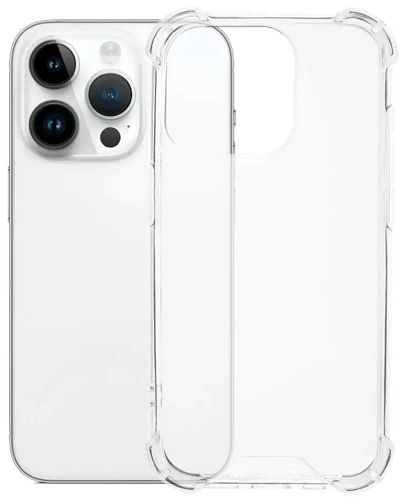 Fusion anti shock 1.5mm silicone case for Apple iPhone 15 Pro transparent