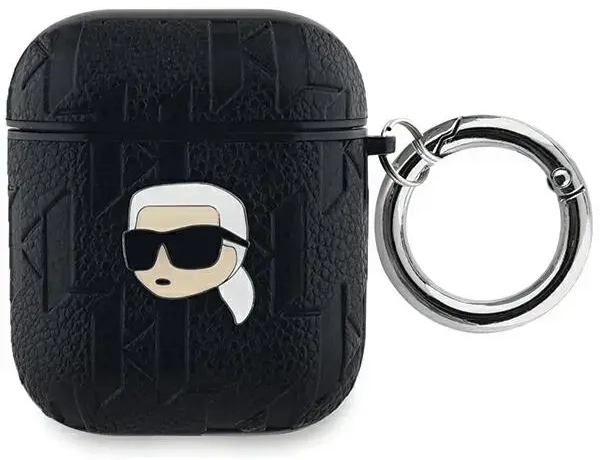 Karl Lagerfeld KLA2PGKIPK AirPods 1|2 cover czarny|black Monogram Karl Head