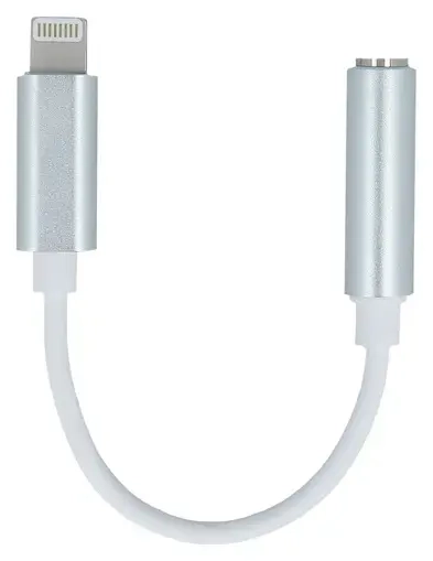Setty adapteris Lightning – audio jack 3,5mm baltas