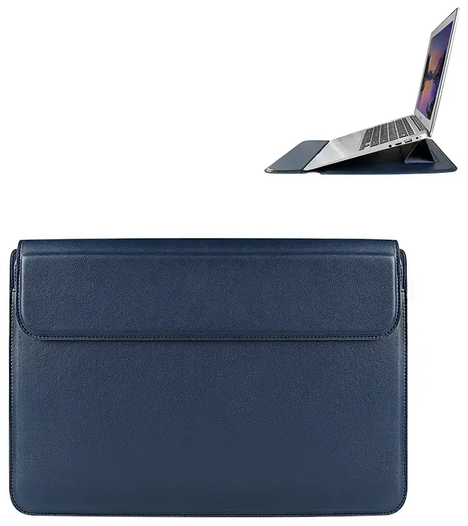 Devia laptop bag / MacBook bracket bag Ultra-Thin 13,3'' waterproof PU leather blue