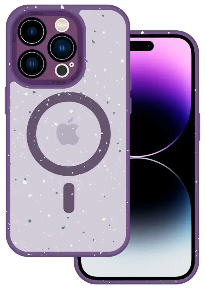 Tel Protect Magnetic Splash Frosted чехол для телефона iPhone 15 Pro фиолетовый