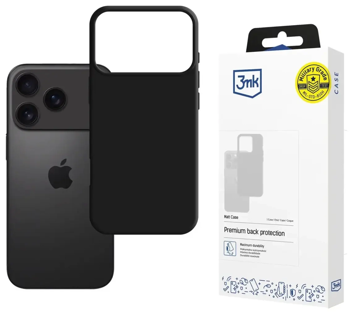 3mk Matt Case for Apple iPhone 17 Pro Max - Matte Black
