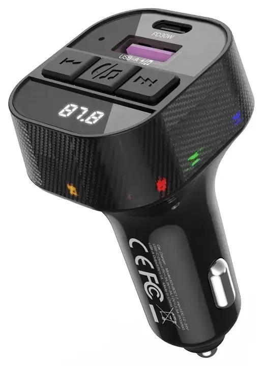 XO FM-saatja BCC17 Bluetooth MP3 autolaadija 30W must
