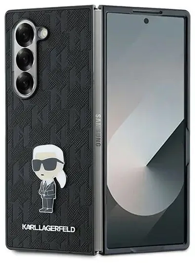 Karl Lagerfeld KLHCZFD6SAPKINPKK Z Fold6 F956 czarny|black hardcase Saffiano Ikonik Pin