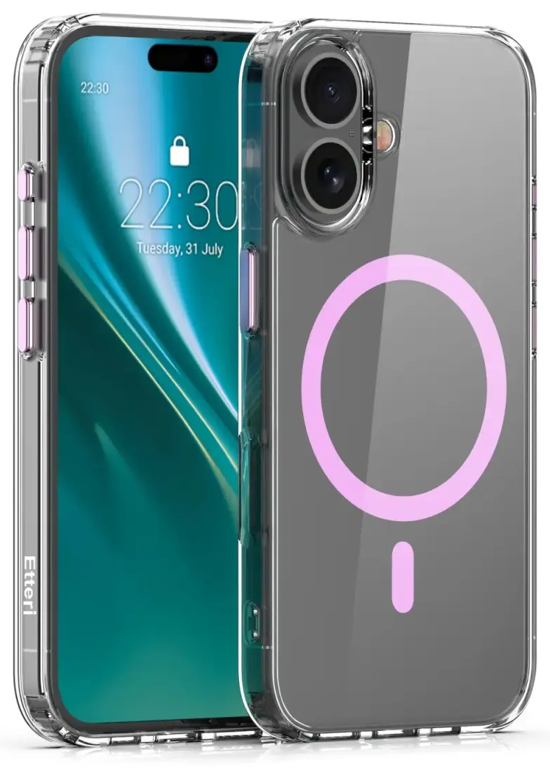 Etteri Color Mag telefoni ümbris MagSafe toega iPhone 16 Plus roosa
