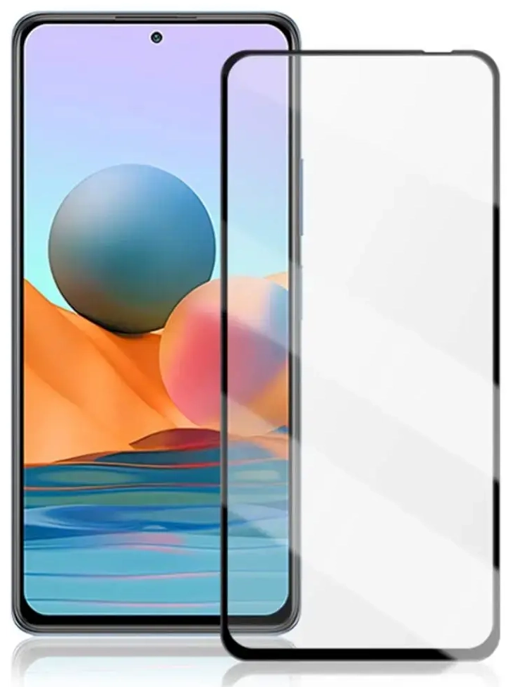 Fusion aizsargstikls pilnam ekrānam ar rāmi Xiaomi Redmi Note 10 Pro melns (privātuma efekts)