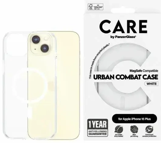 CARE by PanzerGlass Urban Combat Case iPhone 15 Plus 6,7" MagSafe biały|white 1419