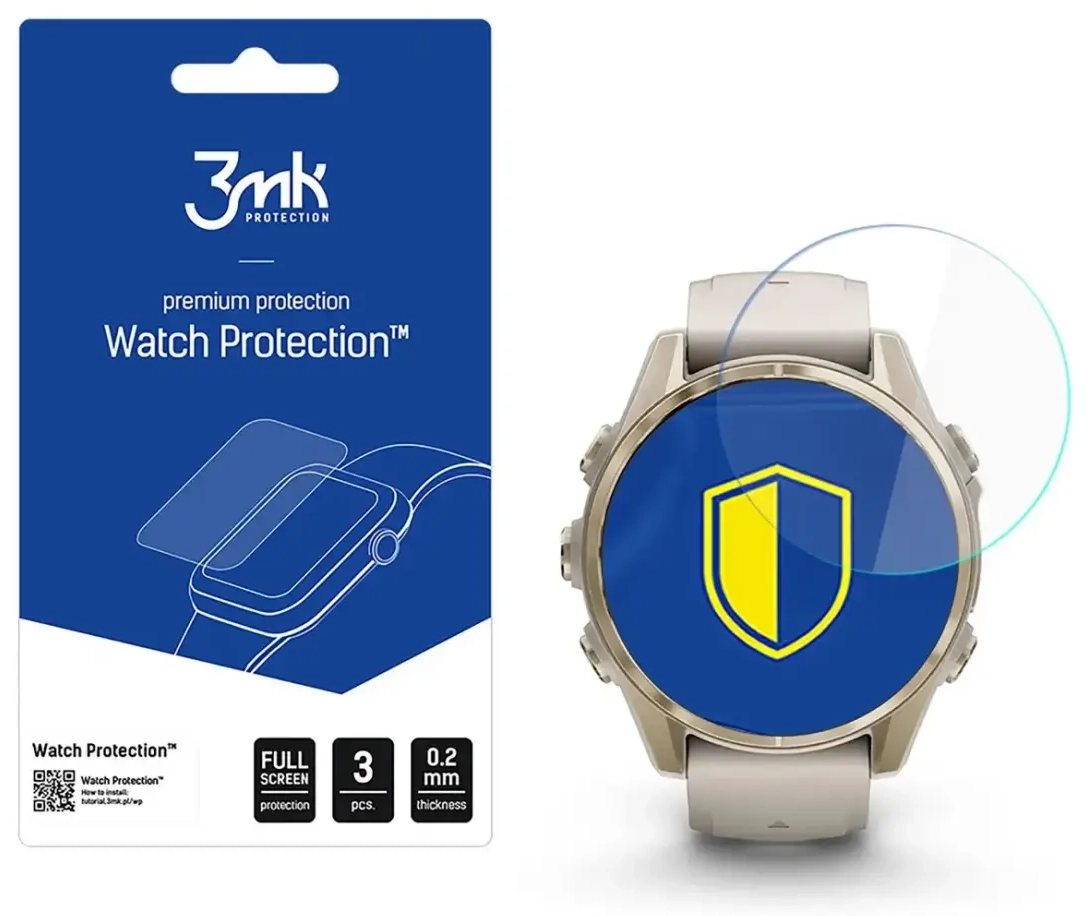 Hübriidklaas 3mk Watch Protection FlexibleGlass Garmin Fenix 8 Amoled 43mm jaoks