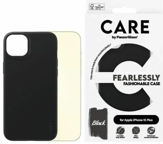 CARE by PanzerGlass Fearlessly Fashionable Case iPhone 15 Plus 6,7" czarny|black 1431