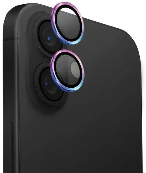 UNIQ Optix Aluminium Camera Lens Protector iPhone 16 6.1" /16 Plus 6.7" iridescent szkło na obiektyw