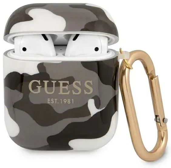 Guess GUA2UCAMG AirPods cover czarny|black Camo Collection