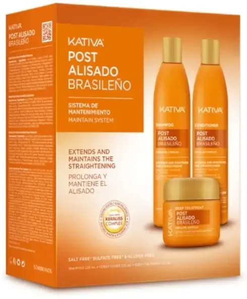 Brazilian Smoothing Kit Kativa Post 2 X 225 Ml + 150 Ml
