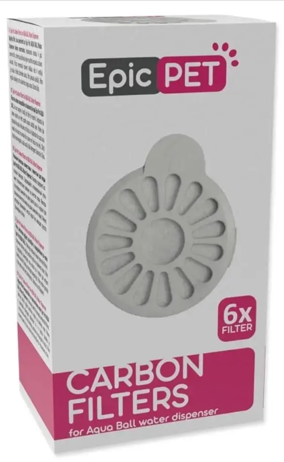 Filtrikomplekt - Placek Cat Epic Pet süsinikfiltrid Aqua Ball veeautomaadile 6 tk.
