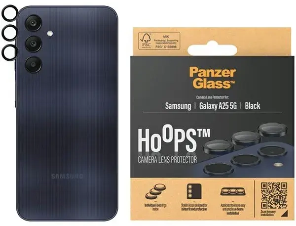 PanzerGlass Hoops Camera Sam A25 5G czarny|black 1225 camera lens protector hoop optic rings
