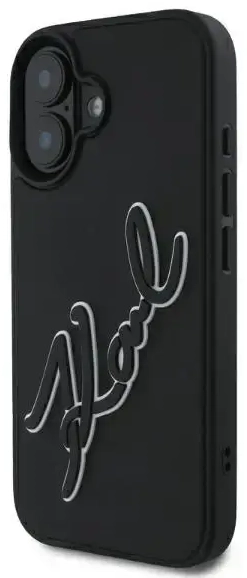 Karl Lagerfeld KLHCP16S3DRKSDLK iPhone 16 6.1" czarny|black hardcase 3D Rubber Signature