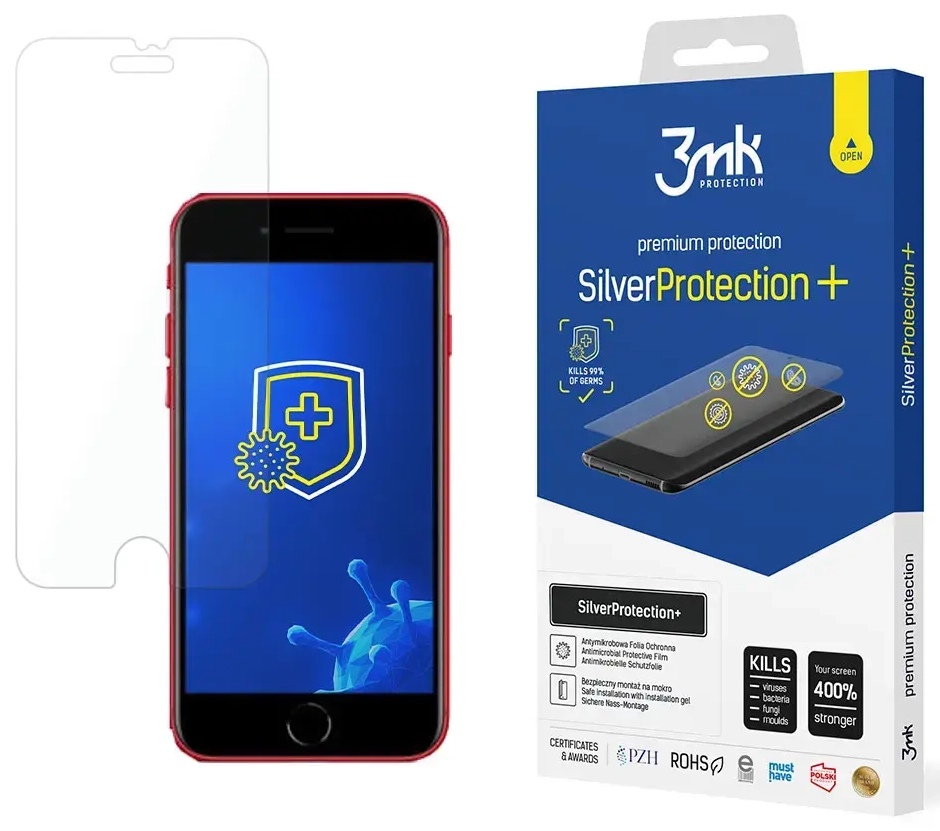 3mk SilverProtection+ aizsargplēve telefona ekrānam iPhone SE (2022)