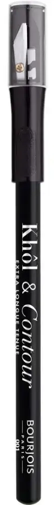 Bourjois Khôl & Contour Extra Longue Tenue Long-lasting Eye Pencil with Sharpener Color 001 Black-issime 1.2 G