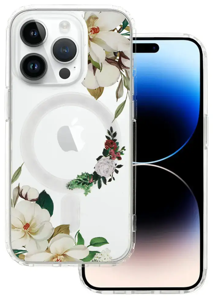 Tel Protect Flower telefoni ümbris MagSafe toega iPhone 15 Pro Max mitmevärviline