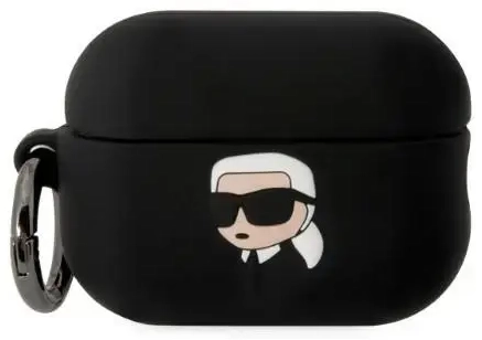 Karl Lagerfeld case for Airpods Pro 2 KLAP2RUNIKK black 3D Silicone NFT Karl