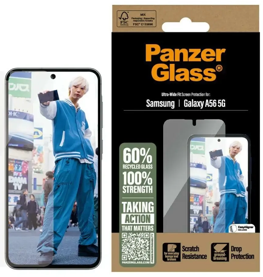 PanzerGlass Ultra-Wide kaitseklaas Samsung Galaxy A56 5G telefonile
