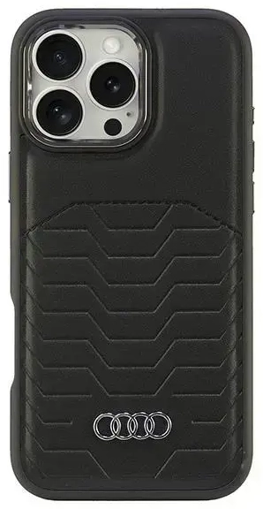 Audi Synthetic Leather MagSafe iPhone 16 Pro Max 6.9" czarny|black hardcase AU-TPUPCMIP16PM-GT|D3-BK