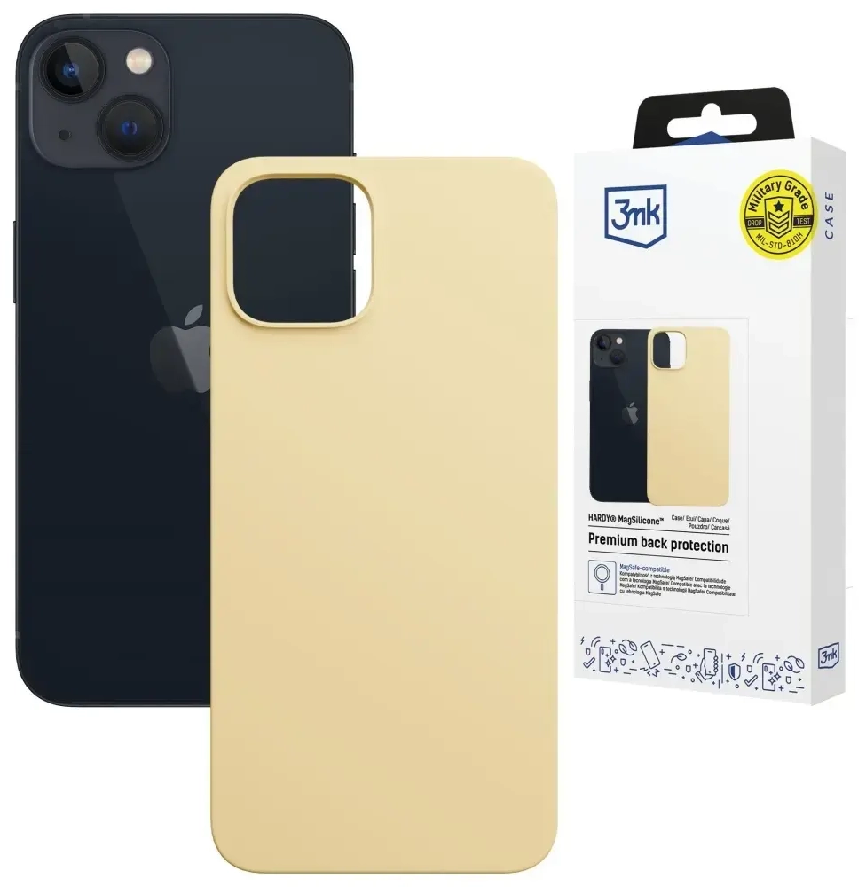 3MK Hardy MagSilicone Case for Apple iPhone 15 Yellow