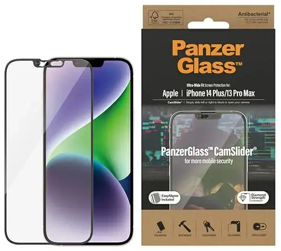 PanzerGlass Ultra-Wide Fit apsauginis stiklas telefonui iPhone 14 Plus | iPhone 13 Pro Max 6,7