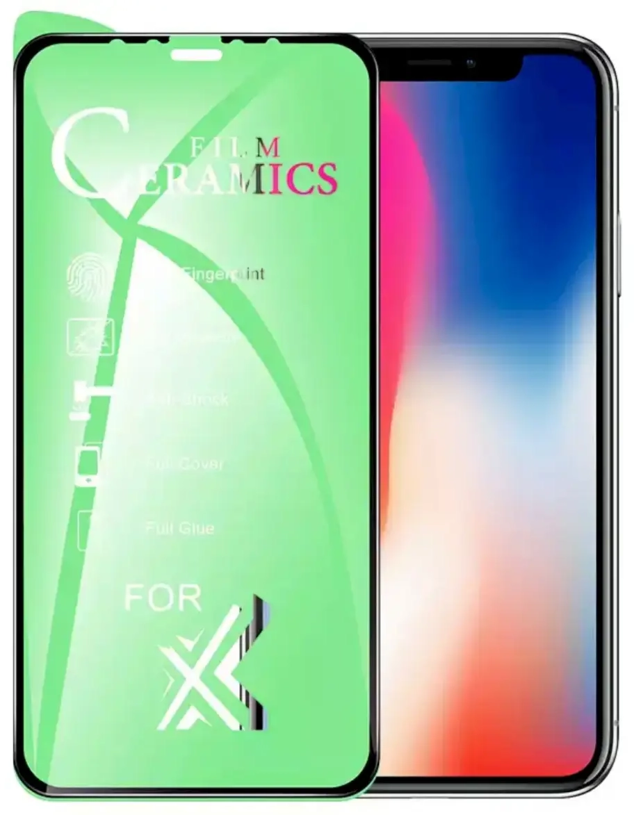 GoodBuy Clear Ceramic Glass pilnam ekrānam aizsargstikls telefonam iPhone 13 Mini melns