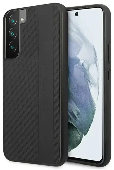 AMG AMHCS22MBLSCA S22+ S906 czarny|black hardcase Carbon Stripe&Embossed