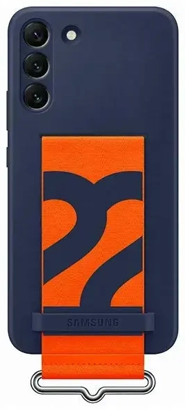 EF-GS906TNE Samsung Silicone Cover with Strap for Galaxy S22+ Navy