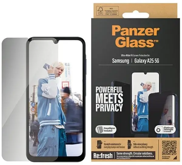 PanzerGlass Ultra-Wide Fit Samsung A25 5G A256 ekraanikaitse, Easy Aligner kaasas P7335