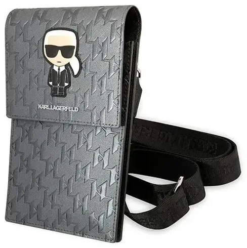 Karl Lagerfeld Torebka KLWBSAMIPG srebrny|silver Ikonik Karl Monogram Patch