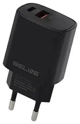 Charger wall tīkla lādētājs | 20W | USB-C, USB-A | melns