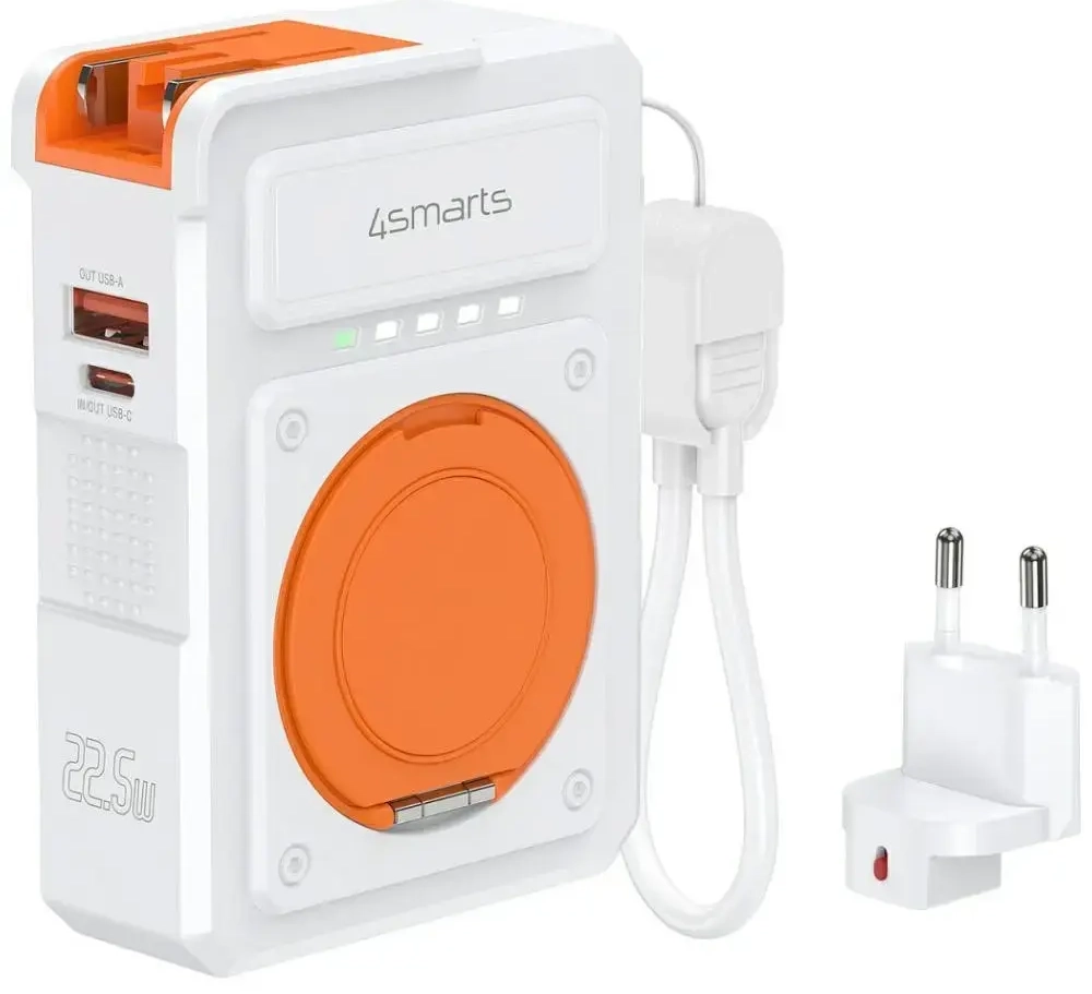 4smarts 6-in-1 Hybrid Charger väline akupank (powerbank) | 10 000 mAh | 22.5W | PD | USB-C, USB-A, Wireless