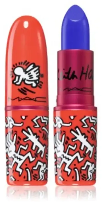 MAC, Viva Glam X Keith Haring, Longwear, Cream Lipstick, Canal Blue, 3 g