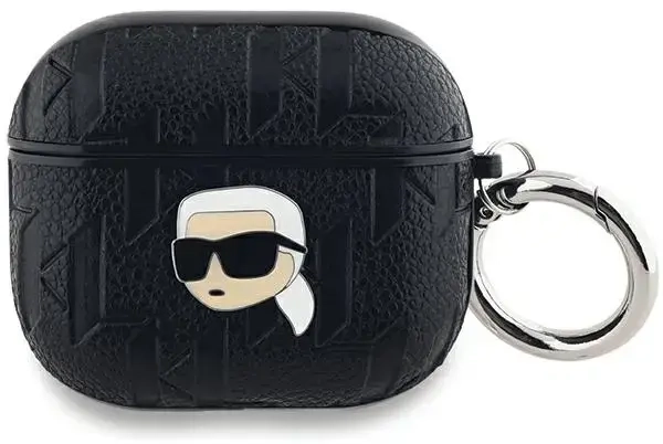 Karl Lagerfeld KLA3PGKIPK AirPods 3 cover czarny|black Monogram Karl Head