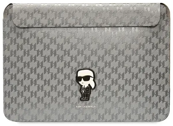 Karl Lagerfeld Sleeve KLCS14SAKHPKG 14" srebrny|silver Saffiano Monogram Ikonik