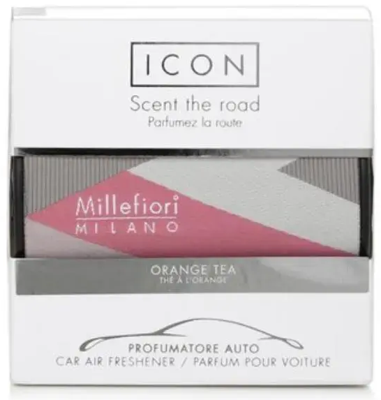 Millefiori Milano Icon Orange Tea Car Air Freshener Geometric Fabric