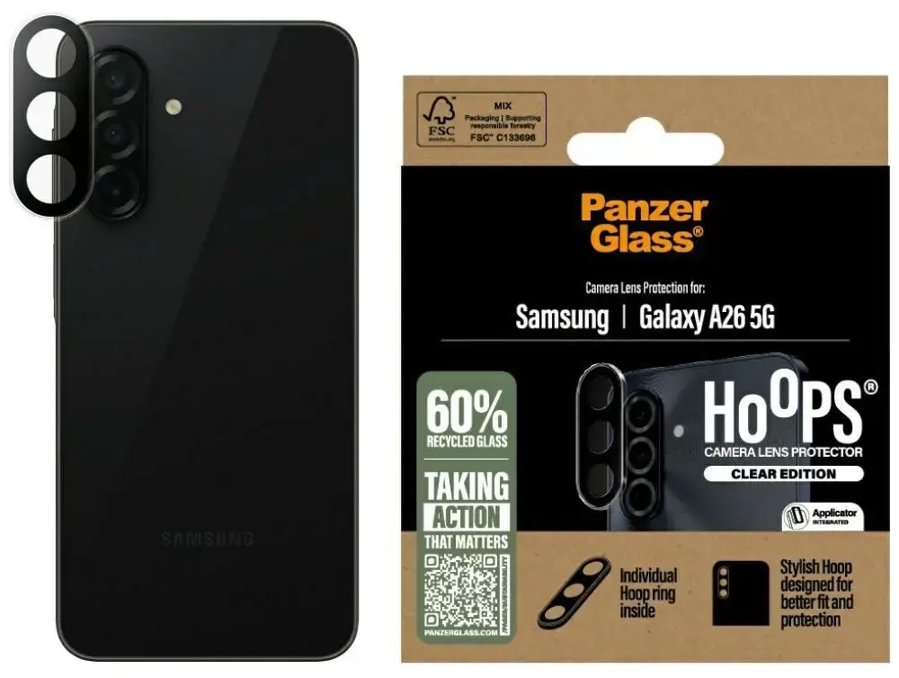 Szkło hartowane na obiektyw PanzerGlass   Hoops Lens Protector do Samsung Galaxy A26 5G przezroczysty